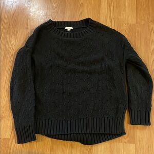 Black Textured Sweater